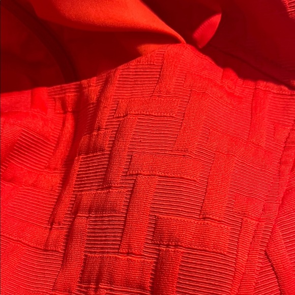 Banana Republic Textured Candy Apple Red Sleeveless Midi Dress Sz 0 - Picture 7 of 7